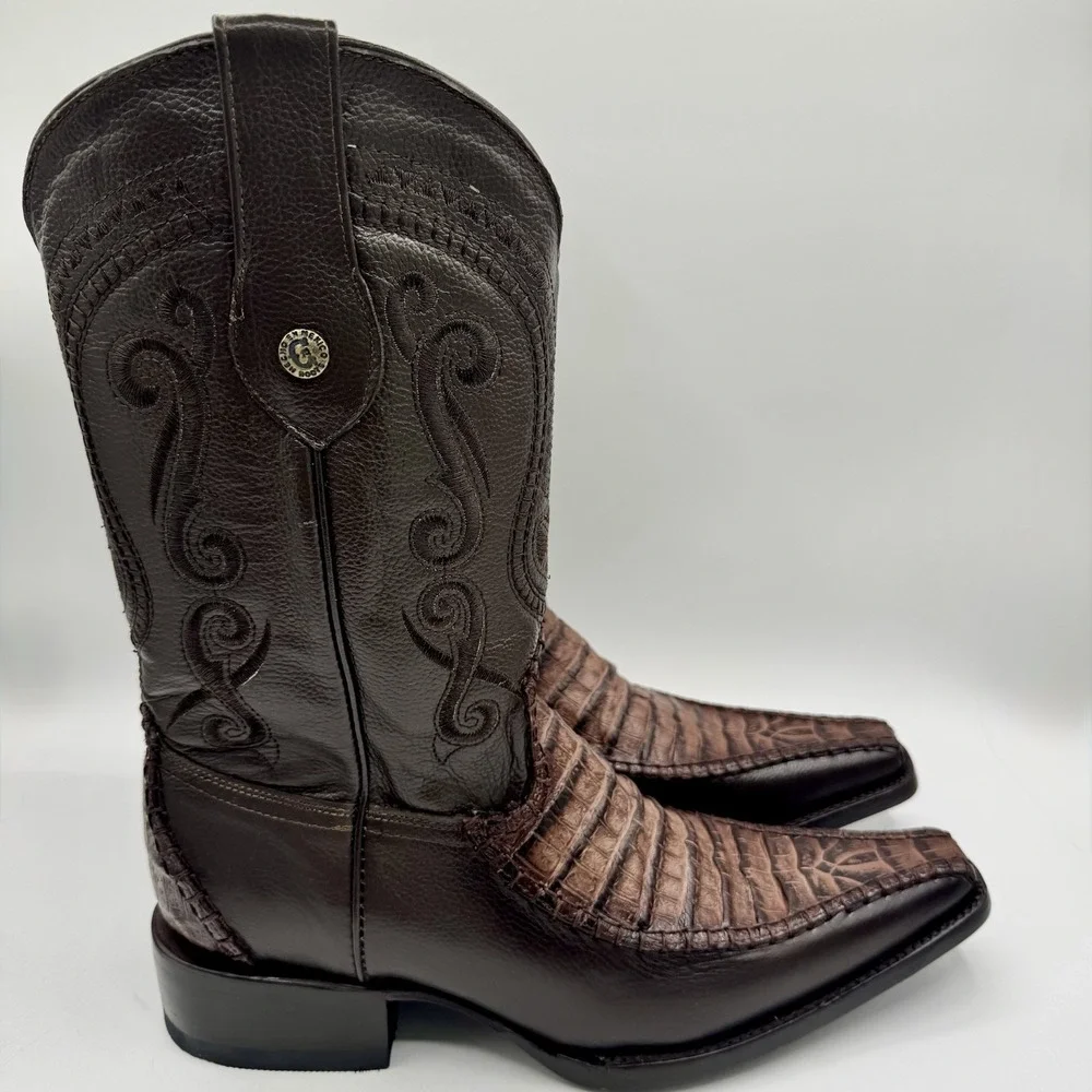 Rock'em Boots‎ Men's Size 9 Brown Bovine Leather Pointed Toe